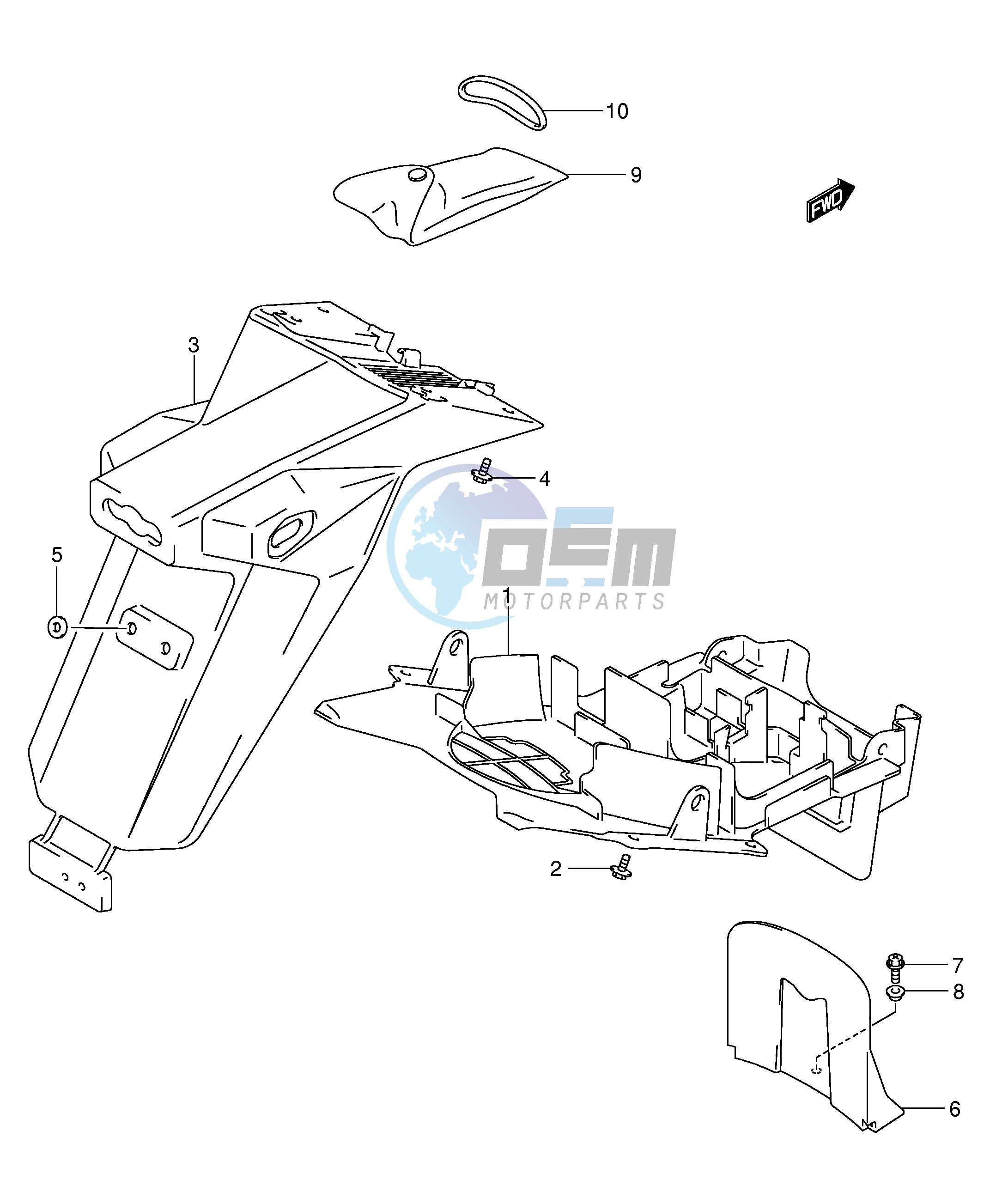 REAR FENDER (SV1000S S1 S2K3)