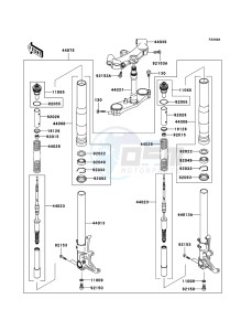 NINJA ZX-12R ZX1200-B4H FR GB GE XX (EU ME A(FRICA) drawing Front Fork