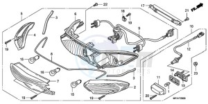 CBF1000A9 EK drawing REAR COMBINATION LIGHT