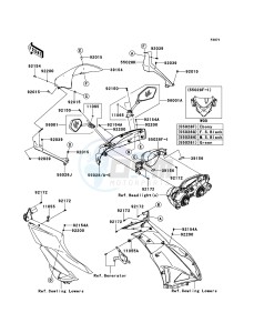 NINJA ZX-6R ZX600RBF FR GB XX (EU ME A(FRICA) drawing Cowling