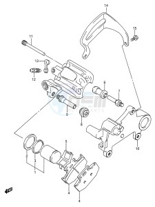 RM125 (E28) drawing REAR CALIPERS (MODEL K)