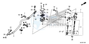 CRF1000G CRF1000 - Africa Twin Europe Direct - (ED) drawing REAR BRAKE MASTER CYLINDER (CRF1000)