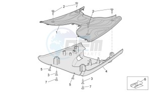 Scarabeo 50 2t e2 (eng. piaggio) drawing Central body II - Panel