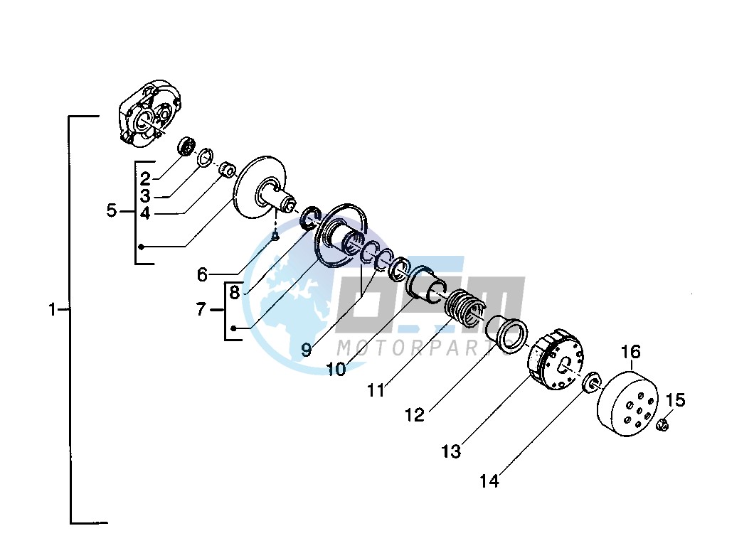 Driven pulley