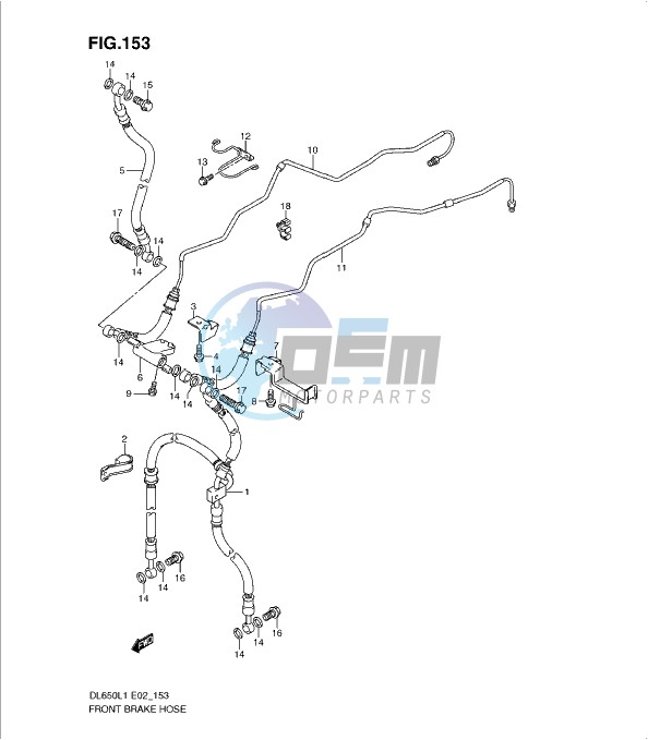 FRONT BRAKE HOSE (DL650AL1 E2)