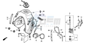 NX650 500 DOMINATOR drawing FUEL TANK