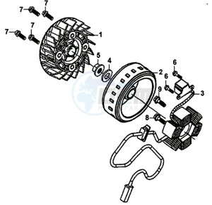 SYMPHONY ST 125I (XB12W2-EU) (E4) (L7-M0) drawing FLYWHEEL - MAGNETO