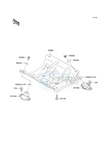 JT 1100 F [1100 STX D.I.] (F1-F2) [1100 STX D.I.] drawing ENGINE MOUNT