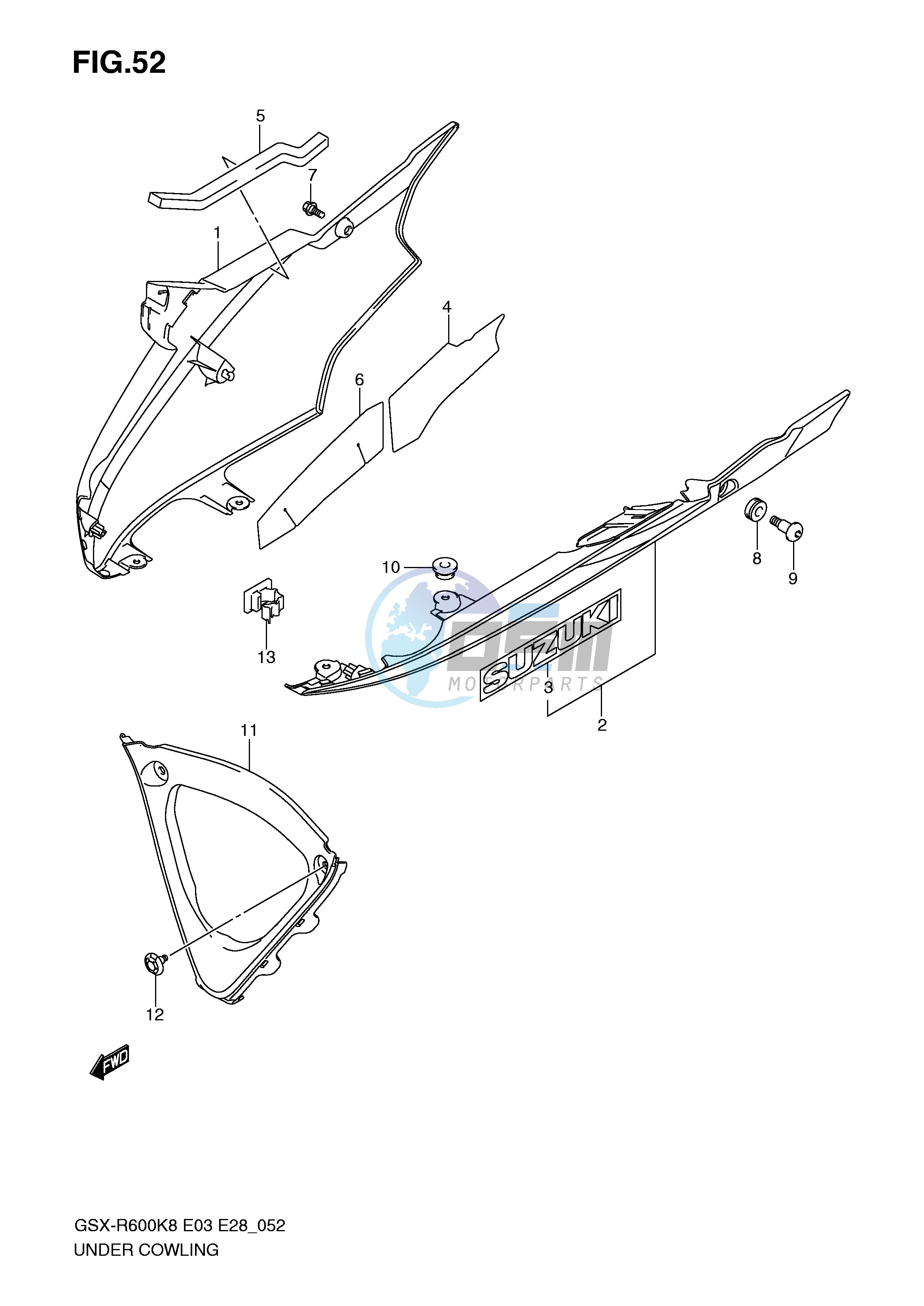 UNDER COWLING (MODEL K8)