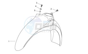 Scarabeo 50 2t e2 net drawing Front body VI - Front mudguard