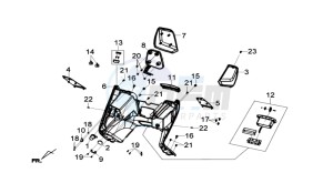 GTS 125I ABS drawing COWLING INNER FR PLATE