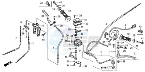 TRX90EX SPORTRAX90 drawing HANDLE LEVER/SWITCH/CABLE