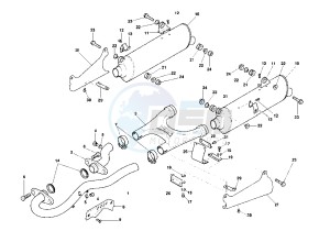 NAVIGATOR 1000 drawing EXHAUST SYSTEM