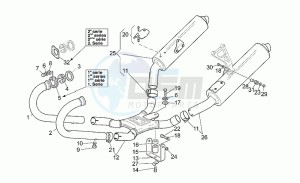 V 11 1100 Sport - Mandello Sport/Mandello drawing Exhaust unit