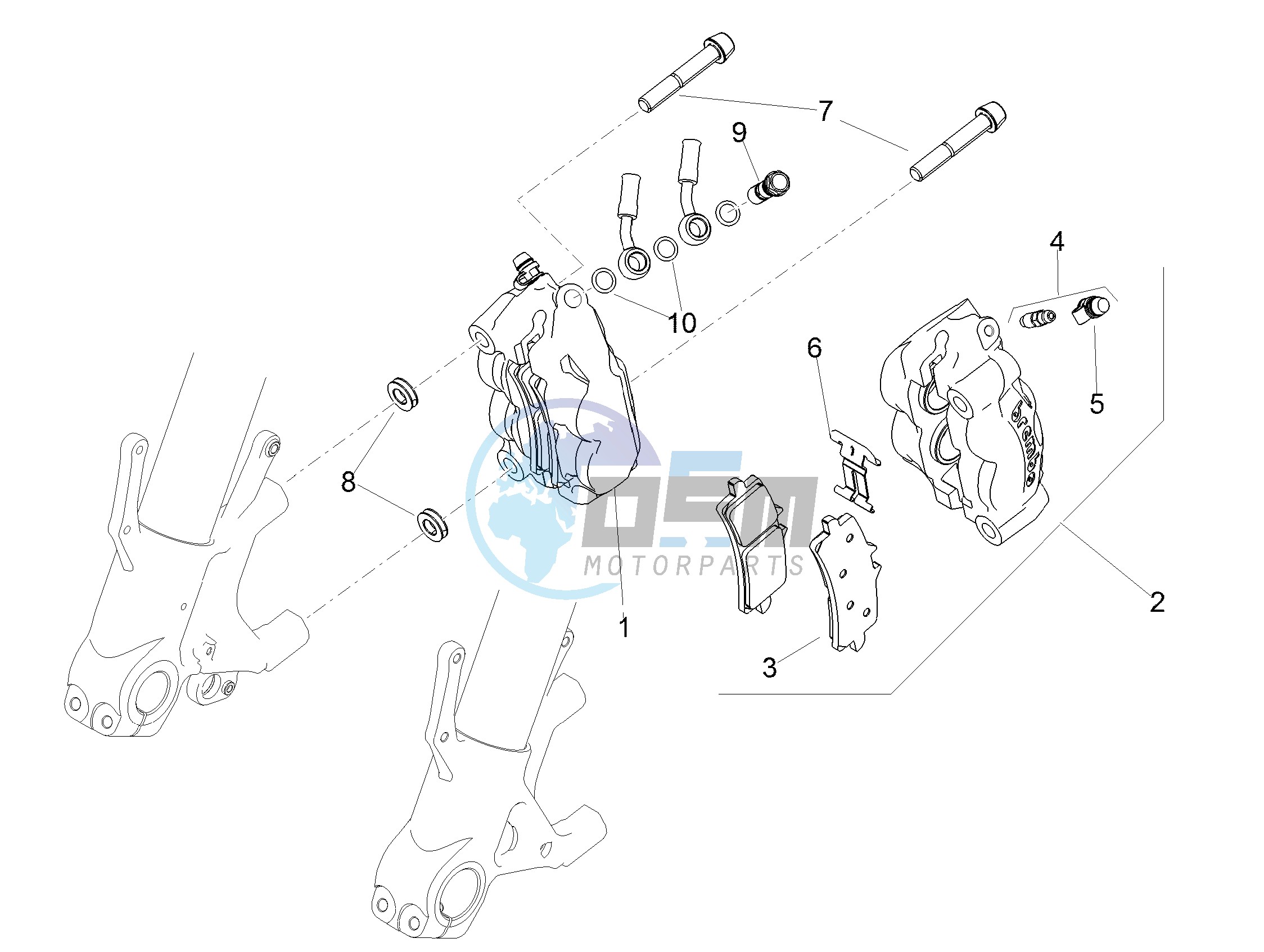 Front brake caliper