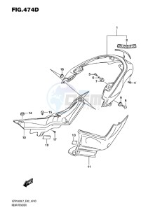 VZR1800BZ BOULEVARD EU drawing REAR FENDER (FOR PGZ)