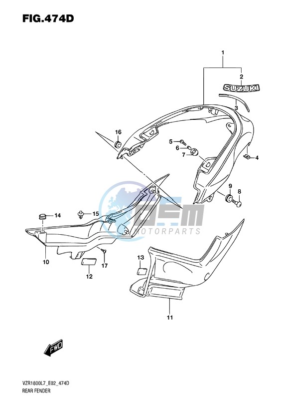 REAR FENDER (FOR PGZ)