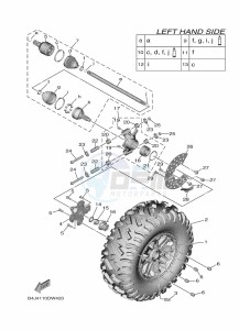 YXF1000EW YX10FRPAN (B4JA) drawing REAR WHEEL