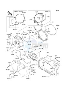 VN 1500 B [VULCAN 88 SE] (B1-B3) N7FA drawing LEFT ENGINE COVER-- S- -