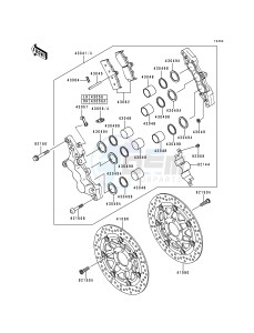 ZX 600 G [NINJA ZX-6R] (G1-G2) [NINJA ZX-6R] drawing FRONT BRAKE