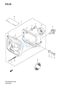 DR-Z250 (E24) drawing HEADLAMP