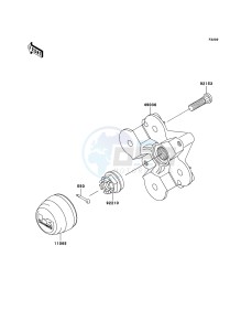 KVF750 4x4 KVF750-A1 EU GB drawing Front Hub