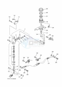 YFZ450R (BW2T) drawing REAR MASTER CYLINDER