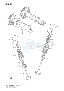 DR-Z250 (E28-E33) drawing CAMSHAFT VALVE