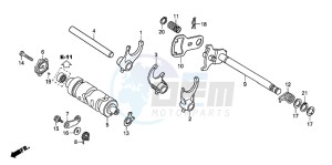 CRF230F drawing GEARSHIFT DRUM