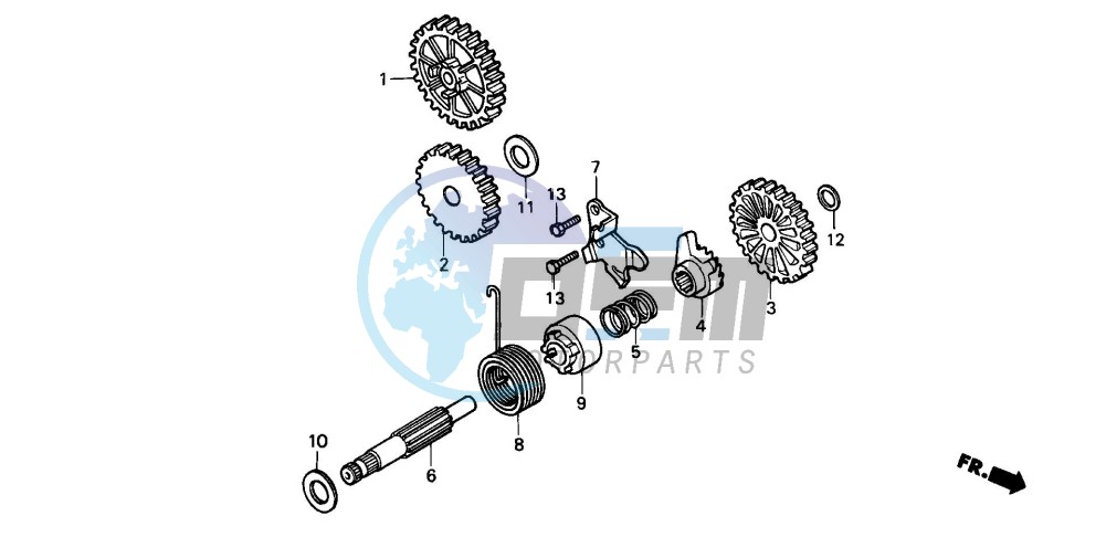 KICK STARTER SPINDLE