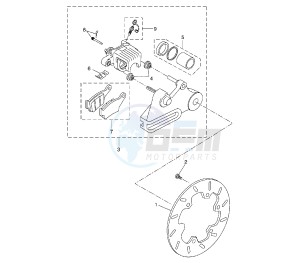 WR X 125 drawing REAR BRAKE CALIPER