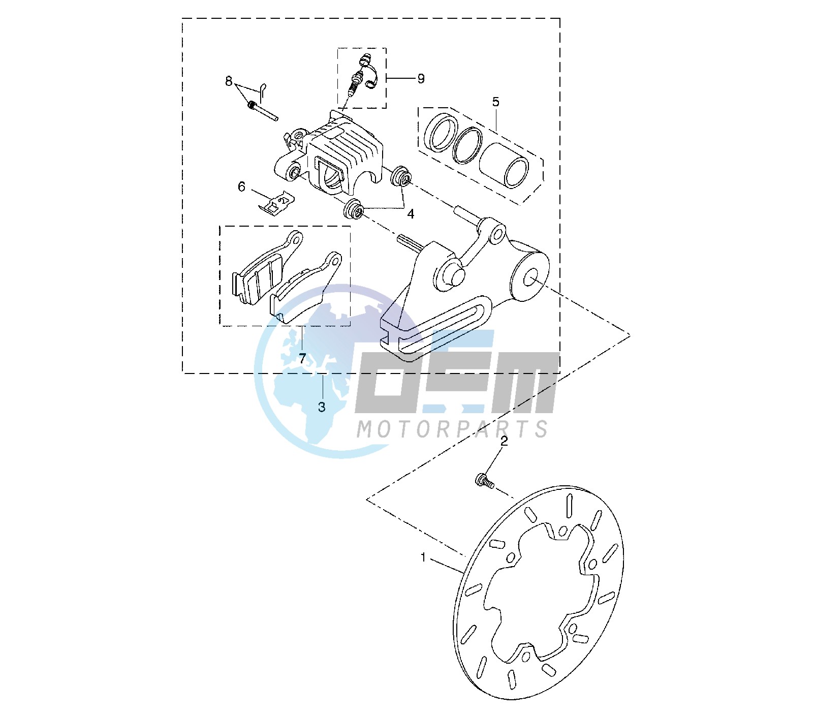 REAR BRAKE CALIPER