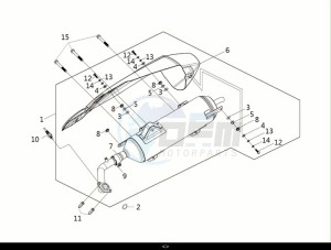 HD 300I ABS (LS30W2-EU) (E5) (M1) drawing EXH. MUFFLER