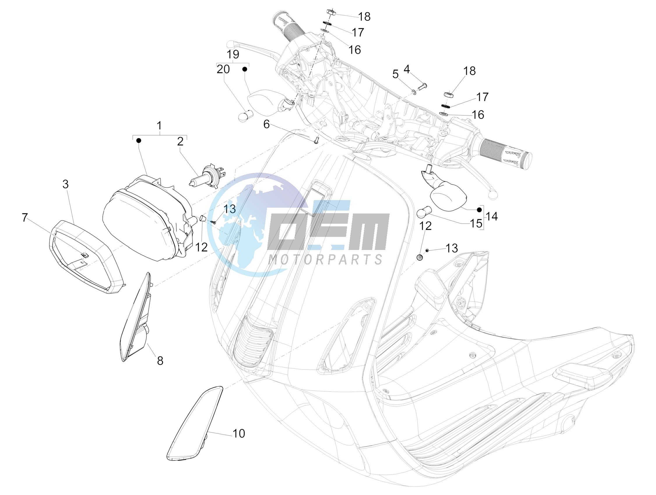 Front headlamps - Turn signal lamps