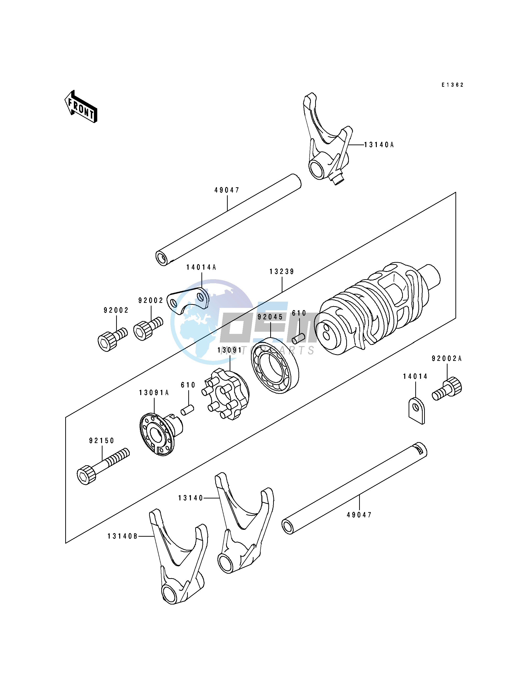 GEAR CHANGE DRUM_SHIFT FORK-- S- -