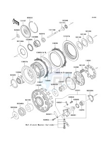 VN 1600 B [VULCAN 1600 MEAN STREAK] (B6F-B8FA) B6F drawing CLUTCH