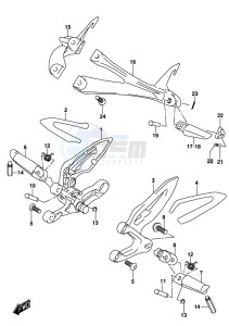 GSX-S1000F drawing FOOTREST