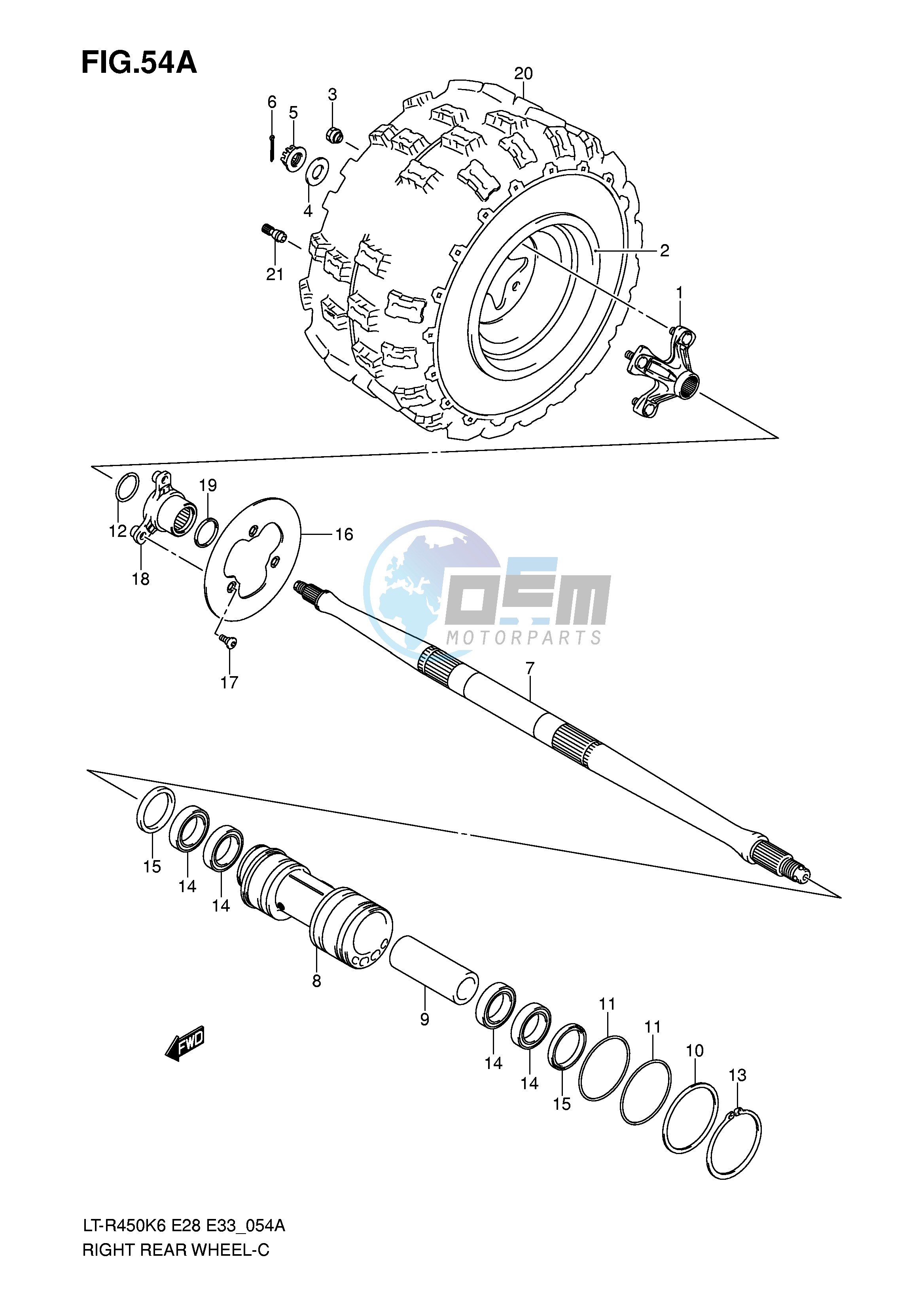 RIGHT REAR WHEEL (MODEL K8 K9 L0)