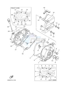 T110C (40BB) drawing CRANKCASE COVER 1