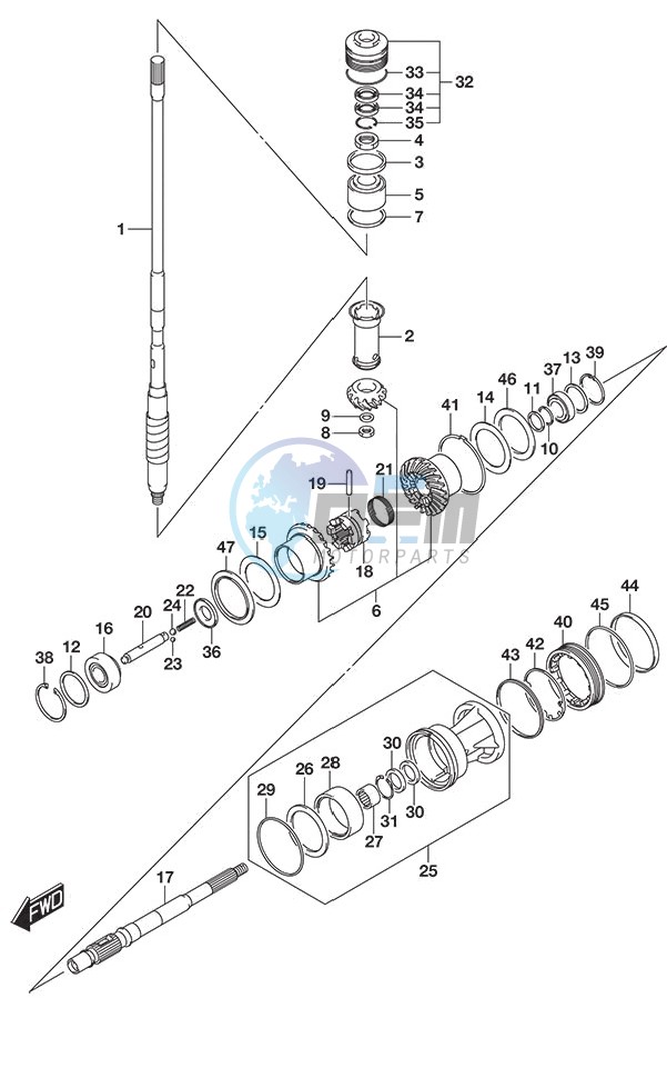 Transmission S/N 610001 to 612132