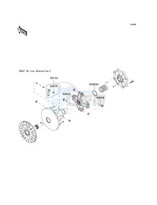 KVF 650 G [BRUTE FORCE 650 4X4I HARDWOODS GREEN HD] (G6F-G9F) G6F drawing OPTIONAL PARTS-- DRIVE CONVERTER- -