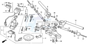 CBR600FR drawing HANDLE PIPE/TOP BRIDGE