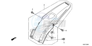 CRF150RBE CRF150RB Europe Direct - (ED) drawing REAR FENDER