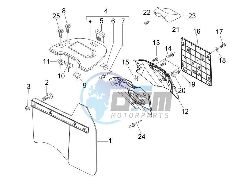 Rear cover - Splash guard