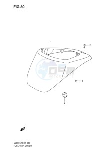 VL800 INTRUDER EU drawing FUEL TANK COVER