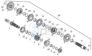 Shiver 750 drawing Gear box