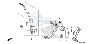 CRF150RE CRF150R Europe Direct - (ED) drawing PEDAL/KICK STARTER ARM