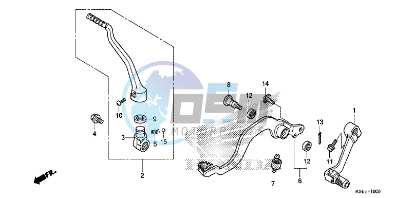 PEDAL/KICK STARTER ARM