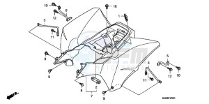 TRX250XC drawing REAR FENDER