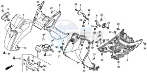 SFX50 drawing FRONT FENDER/STEP FLOOR